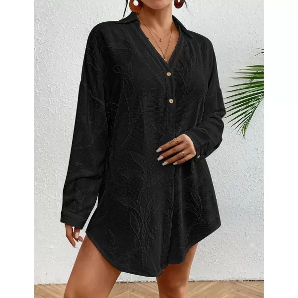 Bsubseach Women Swimsuit Cover Up Long Sleeve Bathing Suit Coverup Beach Shirt Blouses