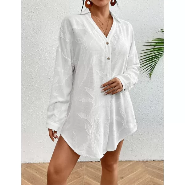 Bsubseach Women Swimsuit Cover Up Long Sleeve Bathing Suit Coverup Beach Shirt Blouses