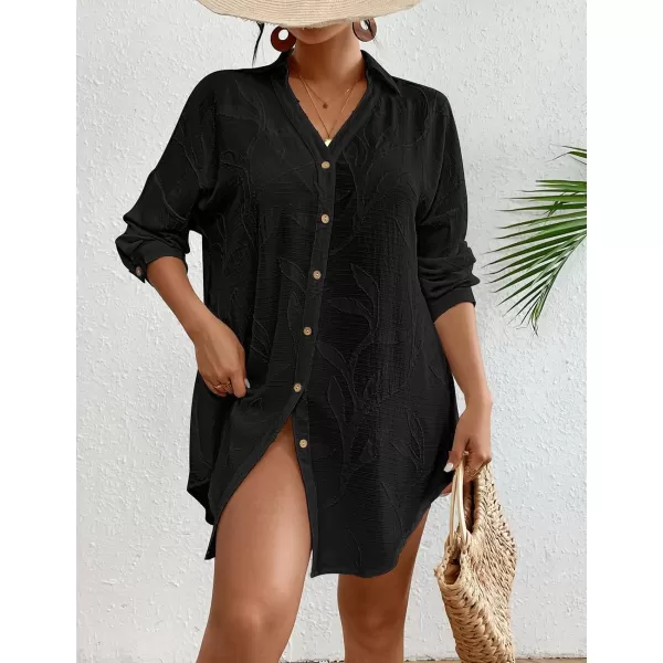 Bsubseach Women Swimsuit Cover Up Long Sleeve Bathing Suit Coverup Beach Shirt Blouses