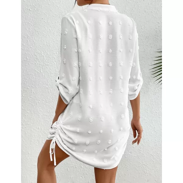 Swimsuit Coverup for Women Button Down Bathing Suit Beach Dress for 2024 Summer Vacation