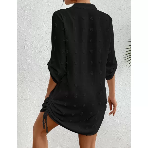 Swimsuit Coverup for Women Button Down Bathing Suit Beach Dress for 2024 Summer Vacation