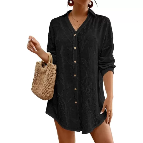 Bsubseach Women Swimsuit Cover Up Long Sleeve Bathing Suit Coverup Beach Shirt Blouses