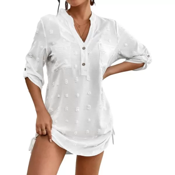 Swimsuit Coverup for Women Button Down Bathing Suit Beach Dress for 2024 Summer Vacation