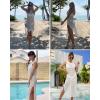 imageBsubseach Crochet Cover Ups for Women Hollow Out Sleeveless Bikini Swimsuit Swimwear Side Split Long Beach DressesBeige