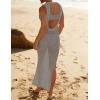 imageBsubseach Crochet Cover Ups for Swimwear Women Hollow Out Swimsuit Coverup Backless Bikini Beach DressGray