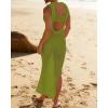 imageBsubseach Crochet Cover Ups for Swimwear Women Hollow Out Swimsuit Coverup Backless Bikini Beach DressGreen