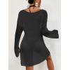 imageBsubseach Crochet Cover Ups for Women Bathing Suit Cover Up Dress Mesh Beach TopBlack