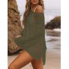 imageBsubseach Crochet Cover Ups for Women Sexy Hollow Out Swim Cover Up Knit Summer OutfitsEarmy Green