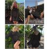 imageBsubseach Crochet Cover Ups for Women Sexy Hollow Out Swim Cover Up Knit Summer OutfitsEblack