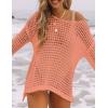imageBsubseach Crochet Cover Ups for Women Sexy Hollow Out Swim Cover Up Knit Summer OutfitsEcoral