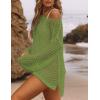imageBsubseach Crochet Cover Ups for Women Sexy Hollow Out Swim Cover Up Knit Summer OutfitsEgreen