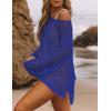 imageBsubseach Crochet Cover Ups for Women Sexy Hollow Out Swim Cover Up Knit Summer OutfitsEnavy Blue