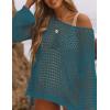 imageBsubseach Crochet Cover Ups for Women Sexy Hollow Out Swim Cover Up Knit Summer OutfitsEpeacock Blue