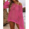 imageBsubseach Crochet Cover Ups for Women Sexy Hollow Out Swim Cover Up Knit Summer OutfitsErose Red