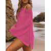 imageBsubseach Crochet Cover Ups for Women Sexy Hollow Out Swim Cover Up Knit Summer OutfitsErose Red