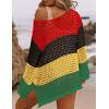imageBsubseach Crochet Cover Ups for Women Sexy Hollow Out Swim Cover Up Knit Summer OutfitsMulticolor1