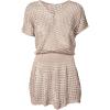 imageBsubseach Women Hollow Out Beachwear Swim Cover Ups Short Sleeve V Neck Beach Vacation Tunic DressHollow Out Apricot