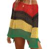 imageBsubseach Crochet Cover Ups for Women Sexy Hollow Out Swim Cover Up Knit Summer OutfitsMulticolor1