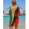 imageBsubseach Beach Crochet Dress Bathing Suit Cover Ups Sexy Coverup for Swimwear Women Summer OutfitRpatchwork 1