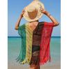 imageBsubseach Beach Crochet Dress Bathing Suit Cover Ups Sexy Coverup for Swimwear Women Summer OutfitRpatchwork 1