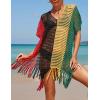imageBsubseach Beach Crochet Dress Bathing Suit Cover Ups Sexy Coverup for Swimwear Women Summer OutfitRpatchwork 1
