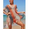 imageBsubseach Beach Crochet Dress Bathing Suit Cover Ups Sexy Coverup for Swimwear Women Summer OutfitRpatchwork 2