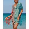 imageBsubseach Beach Crochet Dress Bathing Suit Cover Ups Sexy Coverup for Swimwear Women Summer OutfitRpatchwork 6