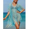 imageBsubseach Beach Crochet Dress Bathing Suit Cover Ups Sexy Coverup for Swimwear Women Summer OutfitRpatchwork 7