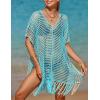 imageBsubseach Beach Crochet Dress Bathing Suit Cover Ups Sexy Coverup for Swimwear Women Summer OutfitRpatchwork 7