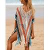 imageBsubseach Beach Crochet Dress Bathing Suit Cover Ups Sexy Coverup for Swimwear Women Summer OutfitRpatchwork 9