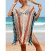 imageBsubseach Beach Crochet Dress Bathing Suit Cover Ups Sexy Coverup for Swimwear Women Summer OutfitRpatchwork 9