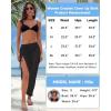 imageBsubseach Crochet Cover Up Skirt 2024 Knit Drawstring Long Coverups for Swimwear Women Elastic Waist Beach Wrap SLBlack