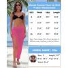 imageBsubseach Crochet Cover Up Skirt 2024 Knit Drawstring Long Coverups for Swimwear Women Elastic Waist Beach Wrap SLRose