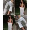 imageBsubseach Crochet Cover Up Skirt 2024 Knit Drawstring Long Coverups for Swimwear Women Elastic Waist Beach Wrap SLRose