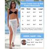 imageBsubseach Crochet Cover Up Skirt 2024 Knit Drawstring Long Coverups for Swimwear Women Elastic Waist Beach Wrap SLWhite