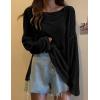 imageBsubseach Crochet Cover Ups for Swimwear Women Sheer Mesh Beach Tops Swimsuit Cover Up Summer Vacation OutfitsBlack