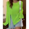 imageBsubseach Crochet Cover Ups for Swimwear Women Sheer Mesh Beach Tops Swimsuit Cover Up Summer Vacation OutfitsBright Green