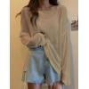 imageBsubseach Crochet Cover Ups for Swimwear Women Sheer Mesh Beach Tops Swimsuit Cover Up Summer Vacation OutfitsLight Camel