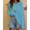 imageBsubseach Crochet Cover Ups for Swimwear Women Sheer Mesh Beach Tops Swimsuit Cover Up Summer Vacation OutfitsSea Blue