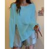 imageBsubseach Crochet Cover Ups for Swimwear Women Sheer Mesh Beach Tops Swimsuit Cover Up Summer Vacation OutfitsSea Blue