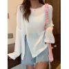 imageBsubseach Crochet Cover Ups for Swimwear Women Sheer Mesh Beach Tops Swimsuit Cover Up Summer Vacation OutfitsWhite