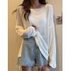 imageBsubseach Crochet Cover Ups for Swimwear Women Sheer Mesh Beach Tops Swimsuit Cover Up Summer Vacation OutfitsWhite