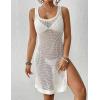 imageBsubseach Crochet Cover Ups for Women Beach Dress Swimsuit Cover Ups Sexy Hollow Out Pool Cover Ups for WomenWhite