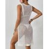imageBsubseach Crochet Cover Ups for Women Beach Dress Swimsuit Cover Ups Sexy Hollow Out Pool Cover Ups for WomenWhite