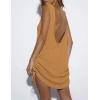 imageBsubseach Crochet Coverups for Women Backless Bikini Bathing Suit Cover Up Summer Knitted Beach Tank DressDcamel