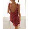 imageBsubseach Crochet Coverups for Women Backless Bikini Bathing Suit Cover Up Summer Knitted Beach Tank DressDdark Red