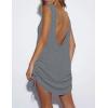 imageBsubseach Crochet Coverups for Women Backless Bikini Bathing Suit Cover Up Summer Knitted Beach Tank DressDgrey