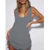 imageBsubseach Crochet Coverups for Women Backless Bikini Bathing Suit Cover Up Summer Knitted Beach Tank DressDgrey
