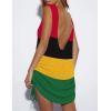 imageBsubseach Crochet Coverups for Women Backless Bikini Bathing Suit Cover Up Summer Knitted Beach Tank DressMulticolor 1
