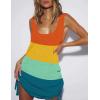 imageBsubseach Crochet Coverups for Women Backless Bikini Bathing Suit Cover Up Summer Knitted Beach Tank DressMulticolor 2